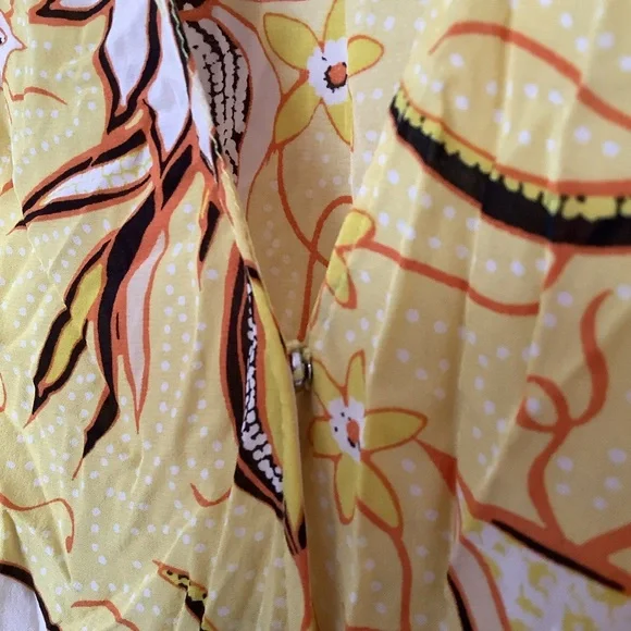 The‎ Kooples Yellow Tiered Wrap Sundress Sz MED - Picture 7 of 14